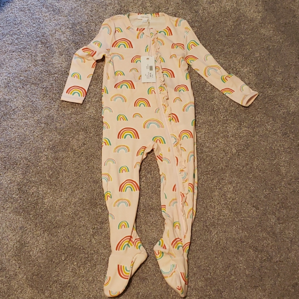 NWT Angel Dear Rainbow Ruffle Footie 12-18 mo